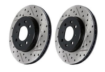 compare product StopTech Slotted & Drilled Sport Brake Rotor