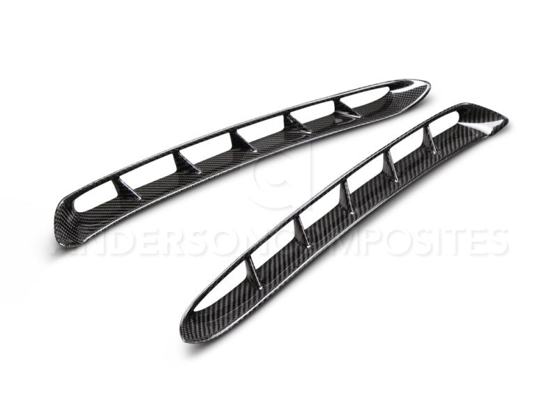 Anderson Composites 15 - 17 Mustang Carbon Fiber GT350 Style Fender Vent Inserts (Only Fit AC Fenders) - My Store