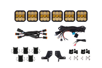 compare product Diode Dynamics Bronco SS5 6-Pod CrossLink Grille Lightbar Kit Pro - Yellow Combo