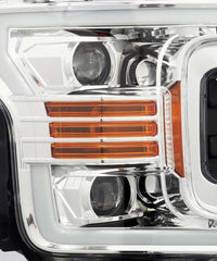 AlphaRex 18 - 19 Ford F - 150 PRO - Series Projector Headlights Plank Style Chrm w/Activ Light/Seq Signal - My Store