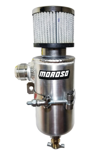 compare product Moroso Breather Tank/Catch Can - 16An Male Fitting - Aluminum