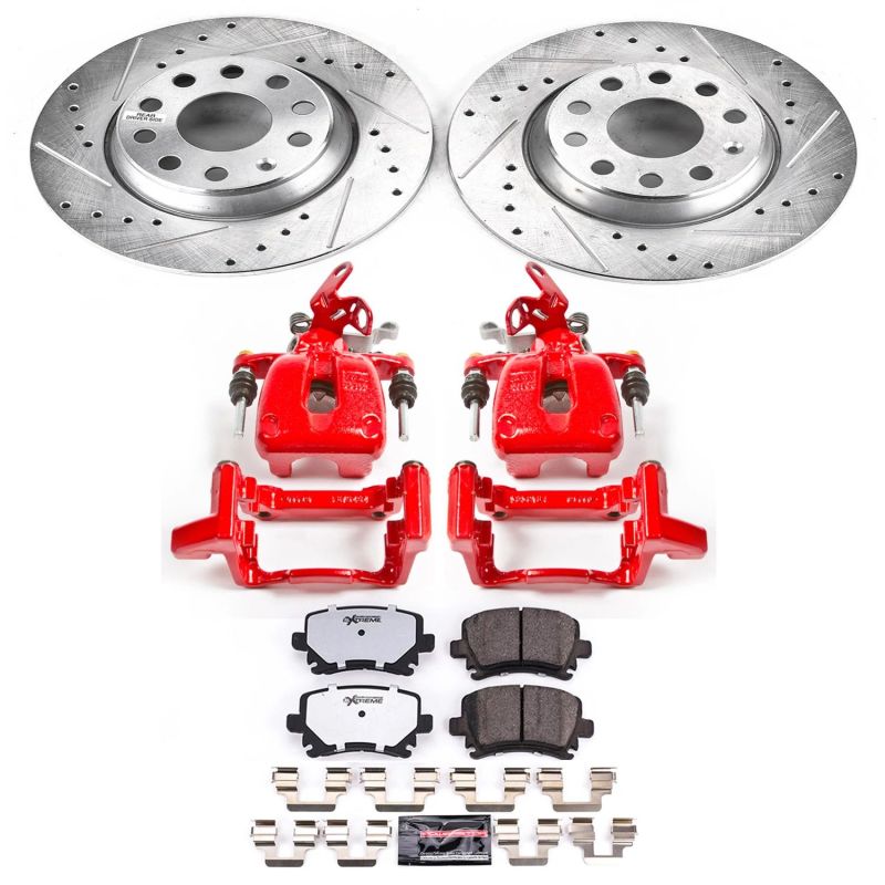 Power Stop 2009 Audi A3 Rear Z26 Street Warrior Brake Kit w/Calipers - My Store