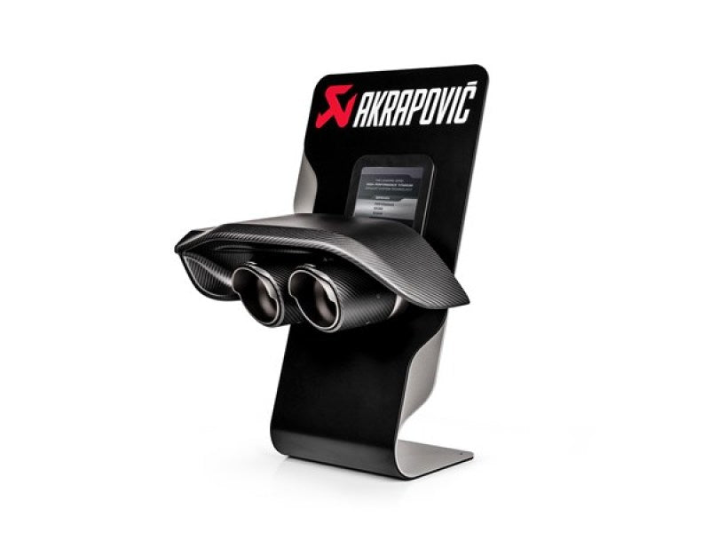 Akrapovic Counter Display with Sample Tail Pipe Set and Carbon Diffuser (High Gloss) - My Store
