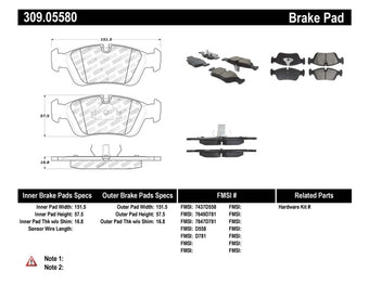 compare product StopTech 96-02 BMW Z3 / 03-08 Z4 / 97-00 323 / 10/90-99 325/328 (E30/E36) Front Brake Pads