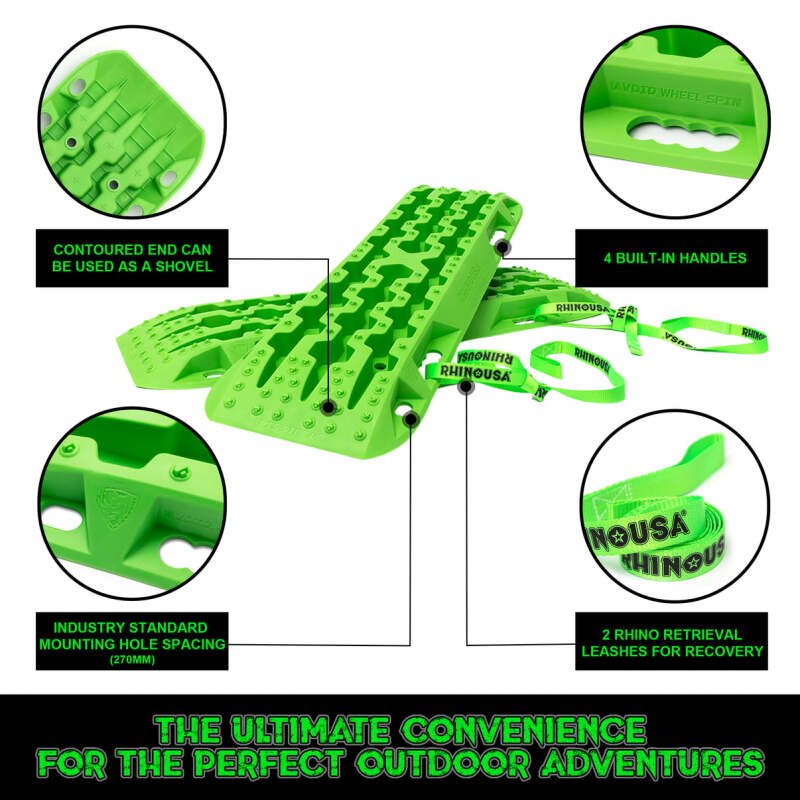 Rhino USA Recovery Traction Boards - Green (Pair) - My Store