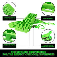 Rhino USA Recovery Traction Boards - Green (Pair) - My Store