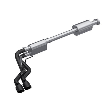 compare product MBRP 2021+ Ford F150 Black Coated Dual Pre-Axle (Street Profile) 2.5in OD Tips 3in Cat Back Exhaust