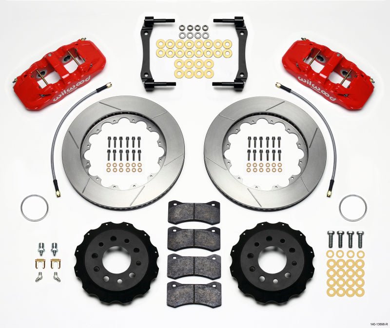 Wilwood AERO4 Rear Kit 14.25in Red 2014 - Up Corvette C7 w/Lines - My Store