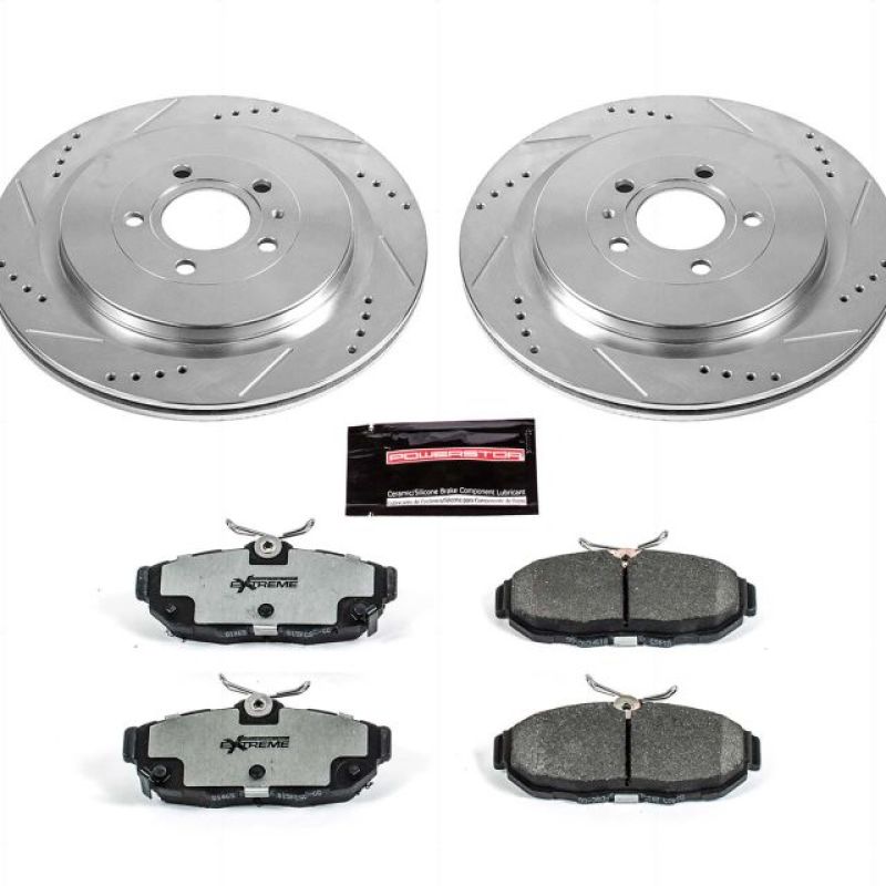 Power Stop 13 - 14 Ford Mustang Rear Z26 Street Warrior Brake Kit - My Store