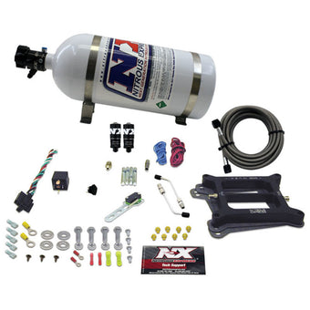 compare product Nitrous Express 4150 Hitman Plus 4-BBL Nitrous Kit (50-200HP) w/10lb Bottle