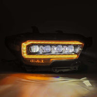 AlphaRex 16 - 20 Toyota Tacoma NOVA LED Projector Headlight Plank Style Alpha Black w/Activation Light - My Store