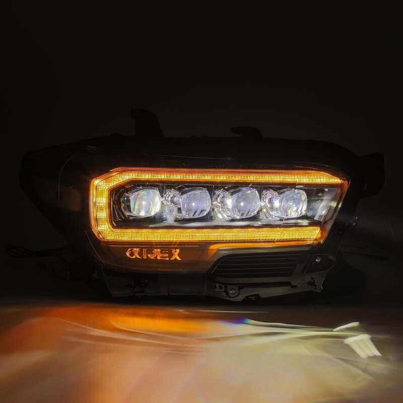 AlphaRex 16 - 20 Toyota Tacoma NOVA LED Projector Headlights Plank Style Chrome w/Activation Light - My Store
