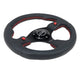 NRG Reinforced Steering Wheel (320mm) Blk Leather w/Dual Buttons - My Store