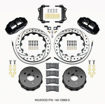 compare product Wilwood Narrow Superlite 4R Rear Kit 12.88in Drilled 2007-up Jeep JK w/Lines