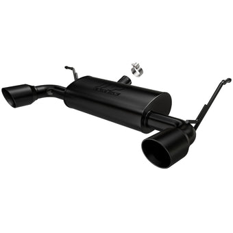 compare product MagnaFlow 07-17 Jeep Wrangler JK 3.8/3.6L Dual Split Rear Exit Black Axle-Back Exhaust