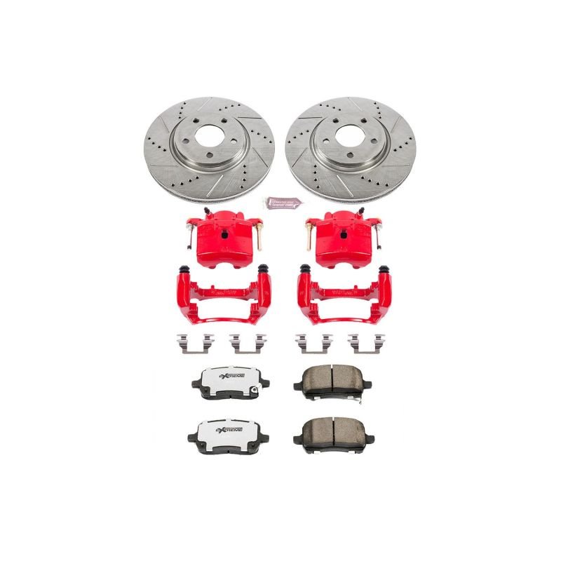 Power Stop 04 - 08 Chevrolet Malibu Front Z26 Street Warrior Brake Kit w/Calipers - My Store
