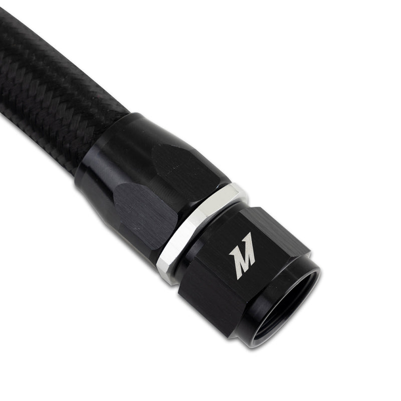 Mishimoto 3Ft Stainless Steel Braided Hose w/ - 10AN Straight/90 Fittings - Black - My Store