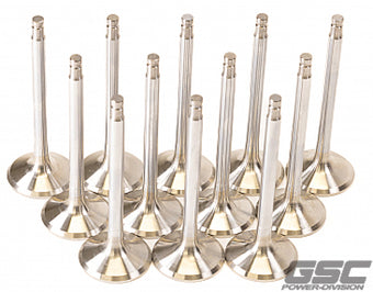 compare product GSC P-D Nissan VR38DETT 33.15mm Head +1mm OS 91.95mm Long 6.6mm Stem Exhaust Valve - Set of 12