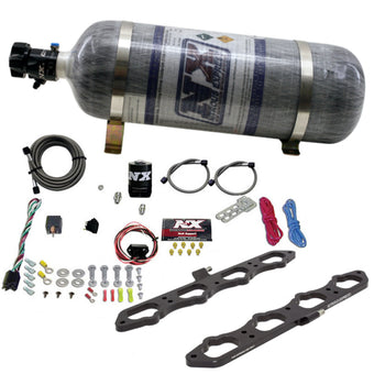 compare product Nitrous Express 2018+ Ford 5.0L Coyote Dry Direct Port Plate System w/12lb Bottle