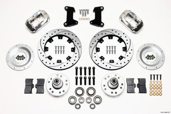 compare product Wilwood Forged Dynalite Front Kit 12.19in Drilled Polished 74-80 Pinto/Mustang II Disc Spindle only