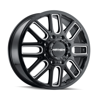 compare product Mayhem 8107D Cogent Dually 20x8.25 / 8x210 BP / 115mm Offset / 154.2mm Hub Blk w/Milled Spokes Wheel