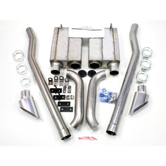 compare product JBA 65-70 Ford Mustang 260-428 409SS Eleanor Style Dual Side Header Back Exhaust