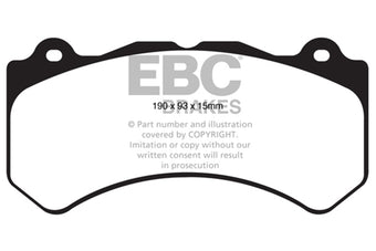compare product EBC 11+ Jeep Grand Cherokee 6.4 SRT-8 Greenstuff Front Brake Pads
