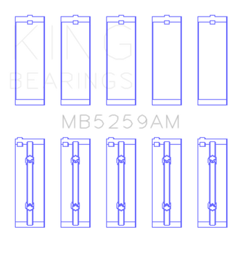 compare product King Engine Bearings Acura B18A1/B1/C1/C5 K20A/K24A Main Bearing Set - Size STD