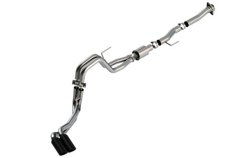 compare product Borla F-150 2021 5.0L 2dr RC SB (122.8 WB) XL/XLT 3/2.25 DSE Cat-Back ATAK Black Chrome Tips