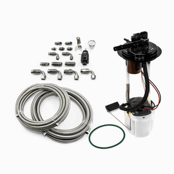 compare product DeatschWerks 05-09 GM Truck DW400 Pump Module w/CPE fuel lines