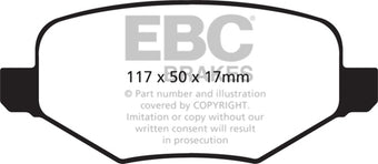 compare product EBC 11-14 Ford Edge 2.0 Turbo Greenstuff Rear Brake Pads