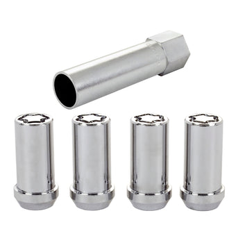compare product McGard Wheel Lock Nut Set - 4pk. (Tuner / Cone Seat) 1/2-20 / 13/16 Hex / 1.60in. Length - Chrome
