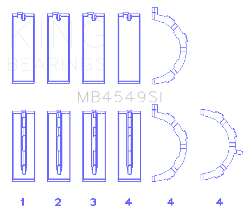 King Engine Bearings Ford Ecoboost 3.5L V6 (Size +0.25mm) Main Bearing Set - My Store