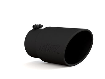 compare product MBRP Universal Tip 6in O.D. Angled Rolled End 5 inlet 12 length - Black Finish