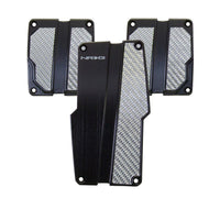 NRG Brushed Aluminum Sport Pedal M/T - Black w/Silver Carbon - My Store