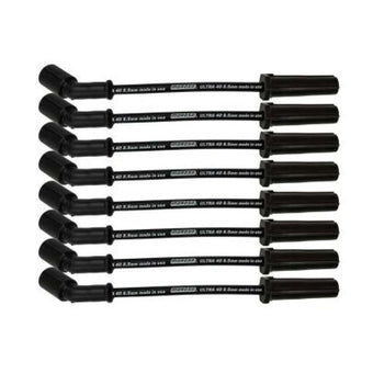 compare product Moroso GM LS/LT 8.5mm Ultra 40 9.75 in Long Wire Set w/o Alum Heatshield - Black