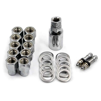 compare product Race Star Pro Forged Lug Kit 1/2in. Open .50in. Shank 13/16in. Head (1.063in.OD Washer) - Set of 10