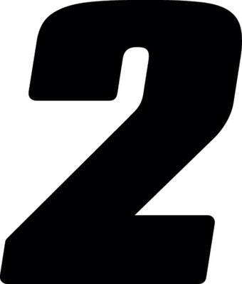 compare product Hardline Dirt Digits 3pk 4 in. - High Gloss Number 2 - Black