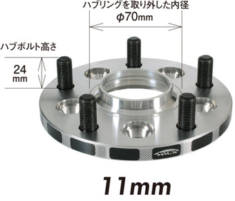 compare product Project Kics 11mm Thick 12x1.25 Wide Tread Spacer