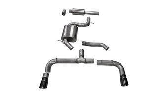 compare product Corsa 14-16 Volkswagen GTI Mk7 Black Sport 3.0in Cat-Back Dual Rear Exit with Single Pro-Series Tips