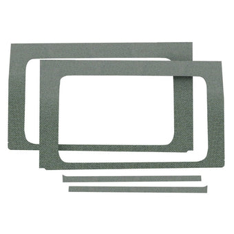 compare product DEI 18-23 Jeep Wrangler JL 4-Door Boom Mat Rear Side Window Trim - 4 Piece - Gray