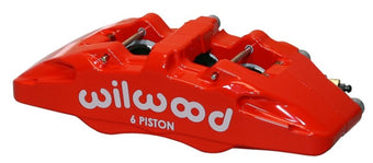 compare product Wilwood Caliper-Forged Dynapro 6 5.25in Mount-Red-L/H 1.38/1.00/1.00in Pistons .81in Disc