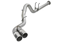 aFe Rebel XD 4in SS Down - Pipe Back Exhaust w/Dual Polished Tips 17 - 18 Ford Diesel Trucks V8 - 6.7L(td) - My Store