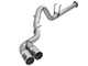 aFe Rebel XD 4in SS Down - Pipe Back Exhaust w/Dual Polished Tips 17 - 18 Ford Diesel Trucks V8 - 6.7L(td) - My Store