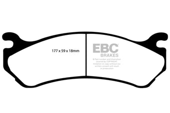 compare product EBC 02 Cadillac Escalade 5.3 (Akebono rear caliper) Extra Duty Front Brake Pads