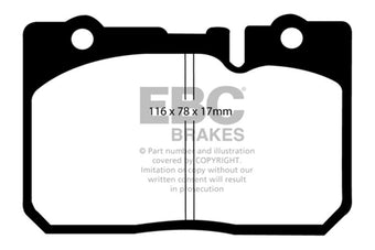 compare product EBC 95-00 Lexus LS400 4.0 Ultimax2 Front Brake Pads