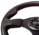 NRG Reinforced Steering Wheel (320mm) Leather w/Red Stitch - My Store
