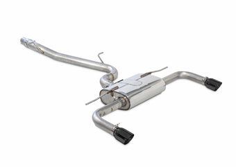 compare product AWE Tuning Audi 8V A3 Touring Edition Exhaust - Dual Outlet Diamond Black 90 mm Tips