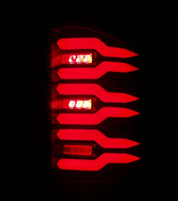AlphaRex 07 - 14 Chevrolet Silverado 1500/2500HD/3500HD Luxx - Series LED Tail Lights Black/Red - My Store