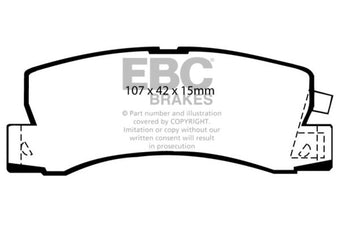 compare product EBC 90-91 Lexus ES250 2.5 Redstuff Rear Brake Pads
